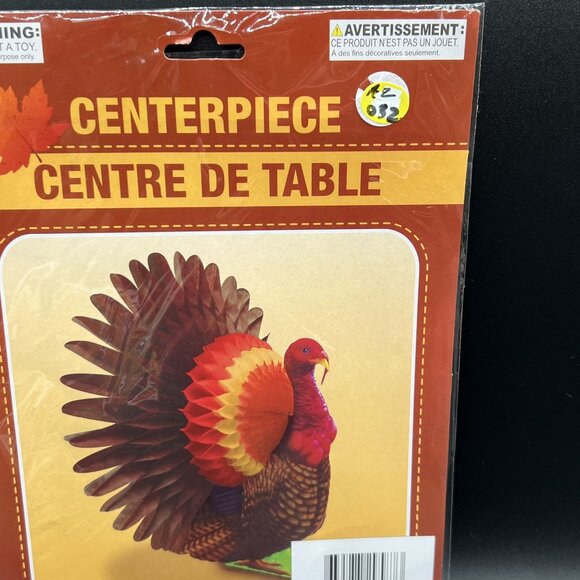 Vintage New Thanksgiving 13" Honeycomb Turkey Centerpiece Decoration Fall Decor - Picture 8 of 8